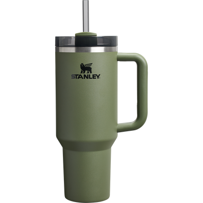 Splash-Resistant FlowState The Quencher H2.0 Flowstate Tumbler  | Stanley Create D332L - FlowState 3-Position Lid Insulated Travel Mug - Dried Pine