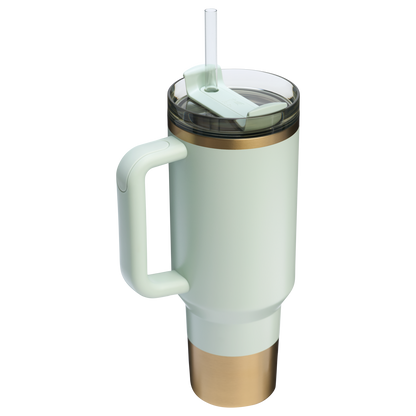 Splash-Resistant FlowState The Quencher H2.0 Flowstate Tumbler  | Stanley Create D332L - FlowState 3-Position Lid Insulated Travel Mug Detail