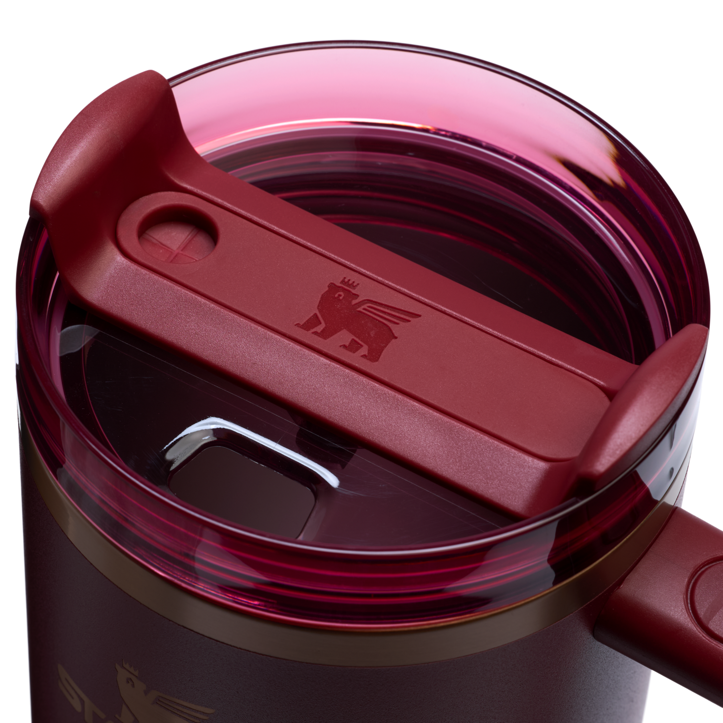 Splash-Resistant FlowState The Quencher H2.0 Flowstate Tumbler  | Stanley Create D332L - FlowState 3-Position Lid Insulated Travel Mug Detail