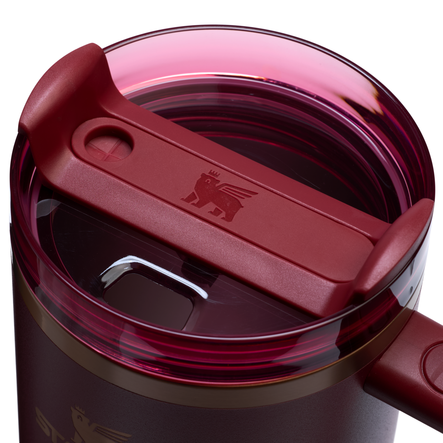 Splash-Resistant FlowState The Quencher H2.0 Flowstate Tumbler  | Stanley Create D332L - FlowState 3-Position Lid Insulated Travel Mug Detail
