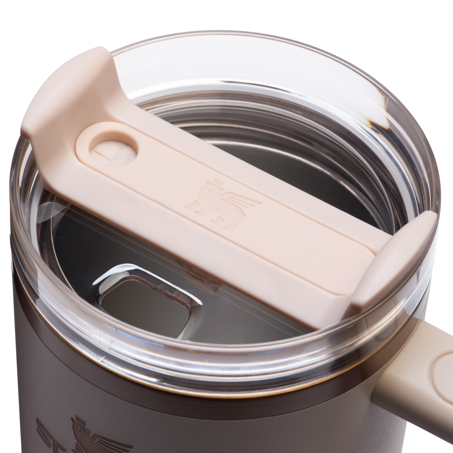 Splash-Resistant FlowState The Quencher H2.0 Flowstate Tumbler  | Stanley Create D332L - FlowState 3-Position Lid Insulated Travel Mug Detail