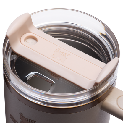 Splash-Resistant FlowState The Quencher H2.0 Flowstate Tumbler  | Stanley Create D332L - FlowState 3-Position Lid Insulated Travel Mug Detail