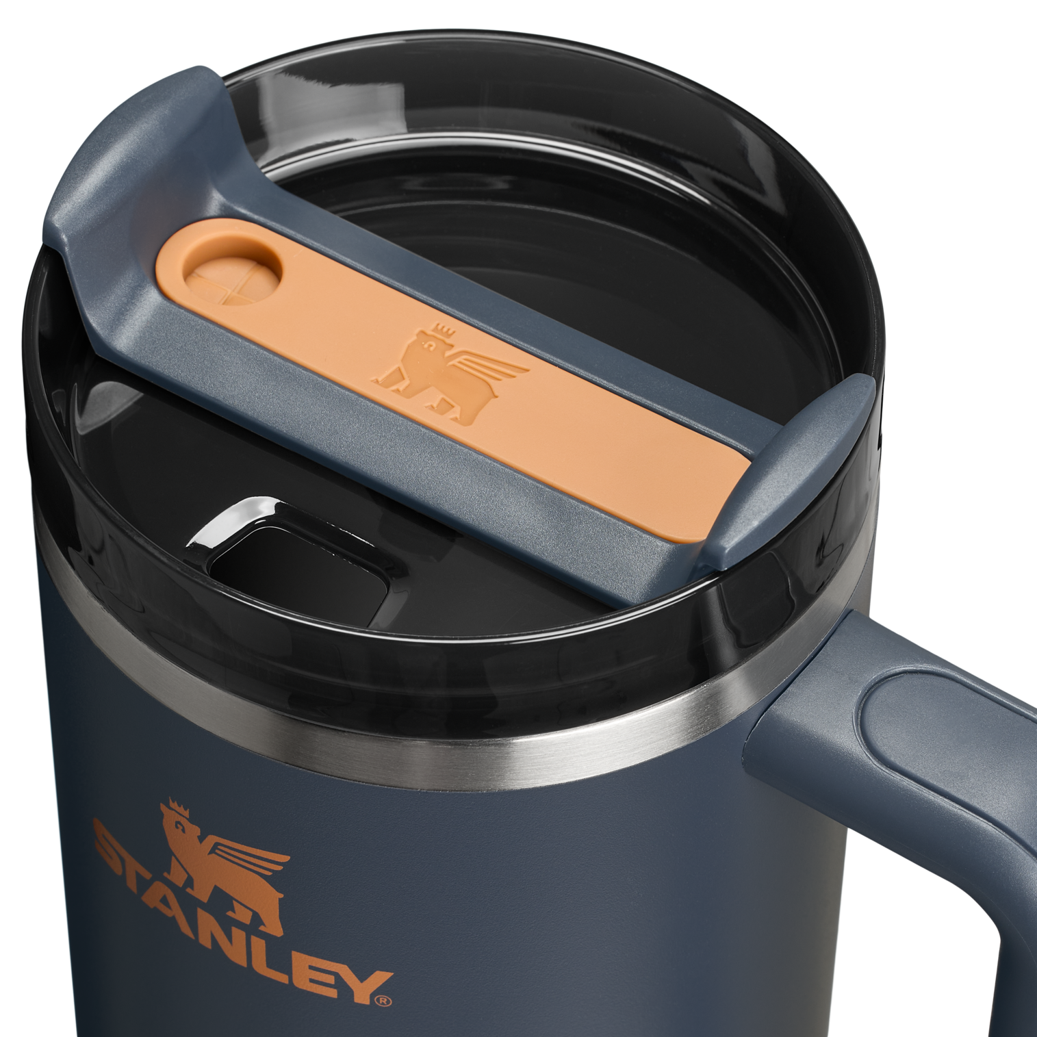 Splash-Resistant FlowState The Quencher H2.0 Flowstate Tumbler  | Stanley Create D332L - FlowState 3-Position Lid Insulated Travel Mug Detail
