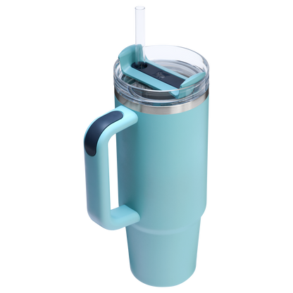Car-Cup Friendly The Quencher H2.0 Flowstate Tumbler | Stanley Create D331C - FlowState 3-Position Lid Insulated Travel Mug Detail
