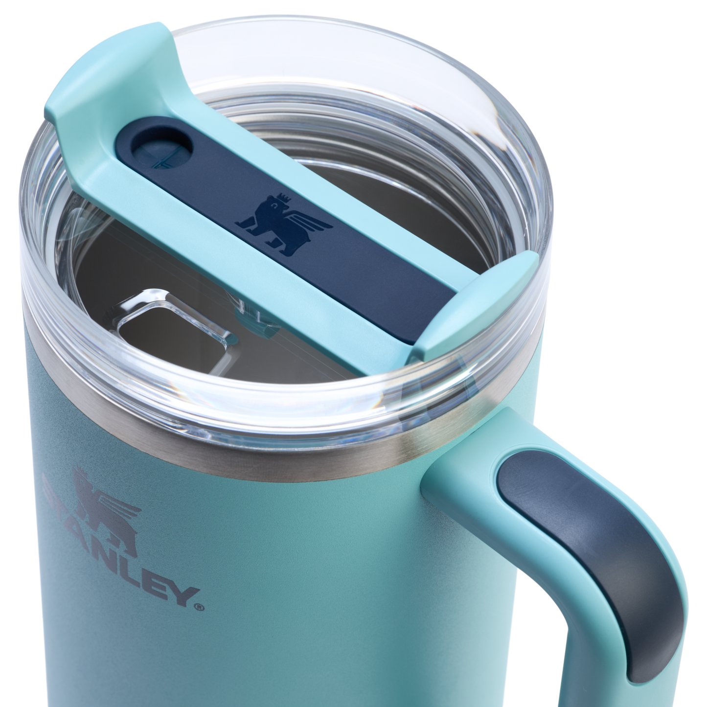 Splash-Resistant FlowState The Quencher H2.0 Flowstate Tumbler  | Stanley Create D332L - FlowState 3-Position Lid Insulated Travel Mug Detail
