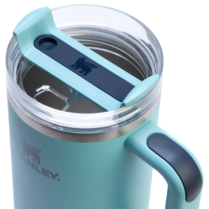 Splash-Resistant FlowState The Quencher H2.0 Flowstate Tumbler  | Stanley Create D332L - FlowState 3-Position Lid Insulated Travel Mug Detail