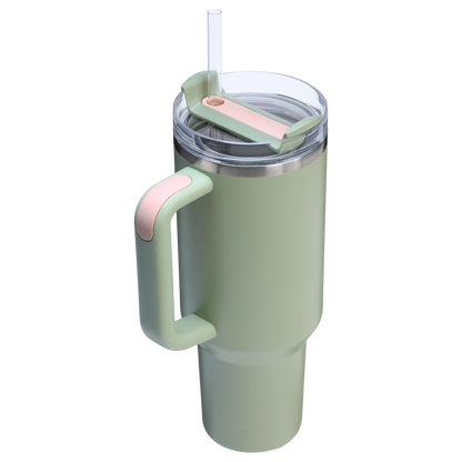 Splash-Resistant FlowState The Quencher H2.0 Flowstate Tumbler  | Stanley Create D332L - FlowState 3-Position Lid Insulated Travel Mug Detail