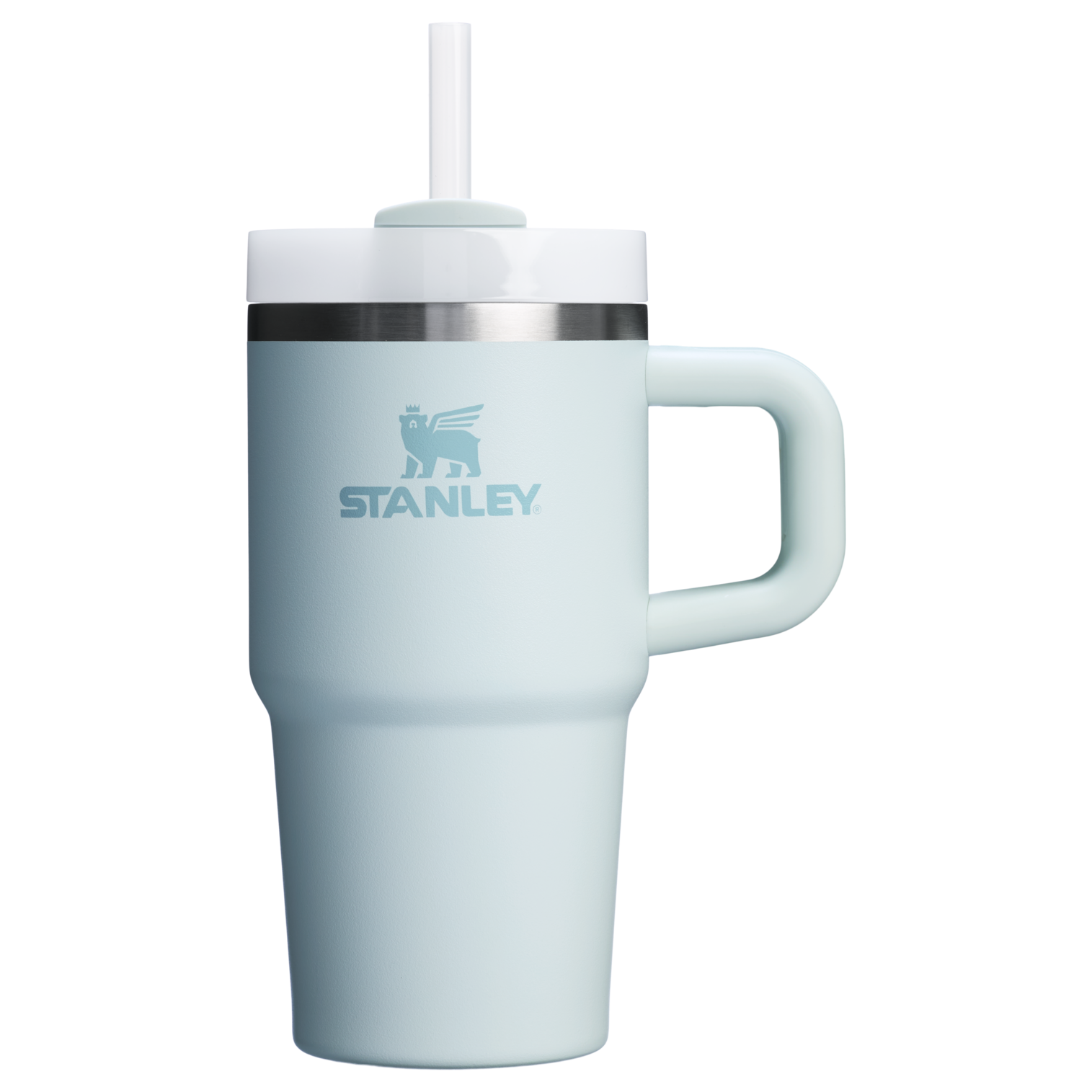 Splash-Resistant FlowState The Quencher H2.O Flowstate Tumbler | Stanley Create D274S - 40oz Large Capacity Car-Cup Friendly Quencher - Frost