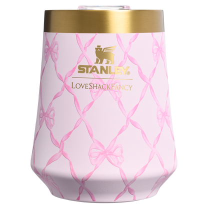 Vacuum Insulated Wine Stanley 1913 x LoveShackFancy Holiday Reserve Wine Tumbler D367F - Premium Insulated Egg-Shaped Wine Glass for Outdoors Detail