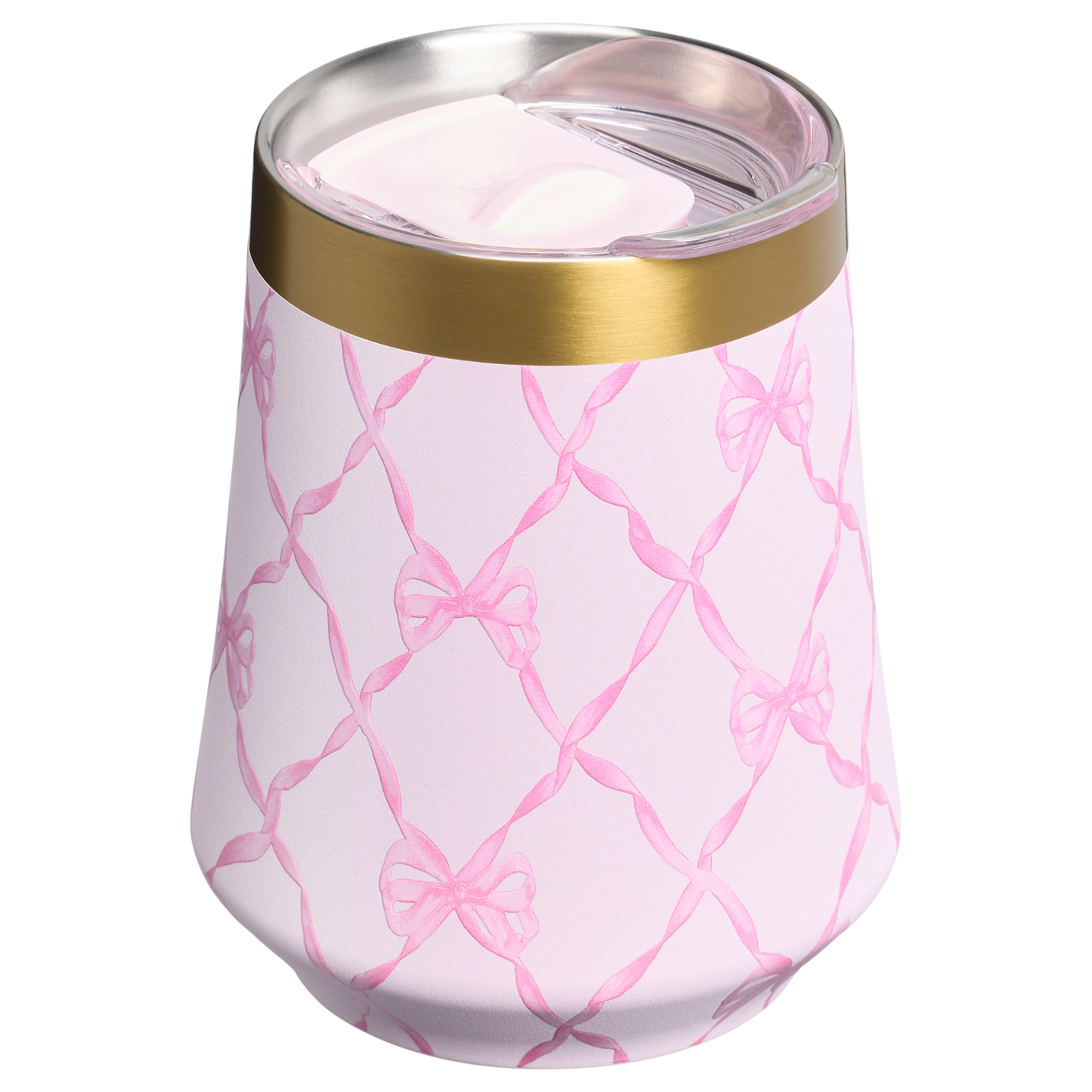 Premium Matte Stanley 1913 x LoveShackFancy Holiday Reserve Wine Tumbler D204X - Shatterproof Flavor-Preserving Cocktail Tumbler with Lid Detail