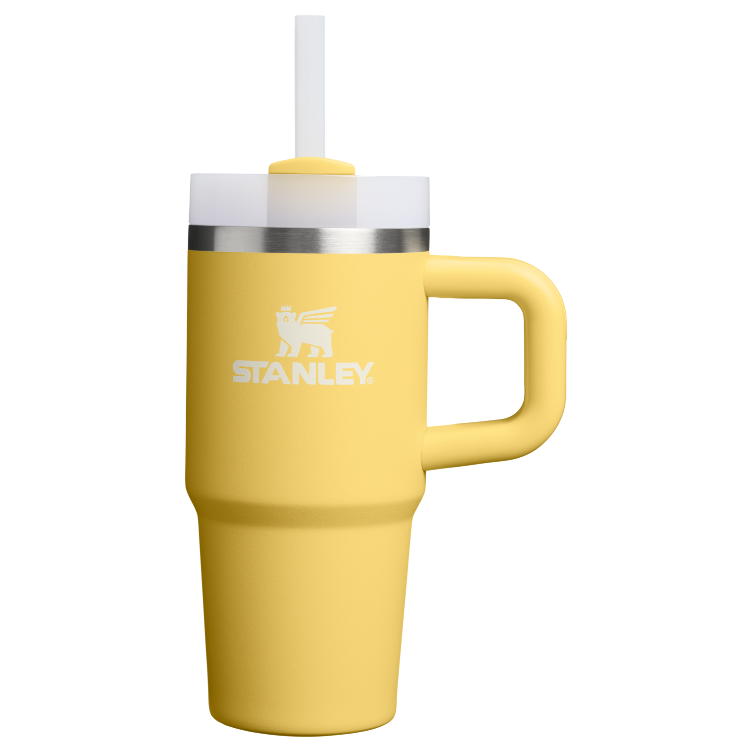 Insulated Travel The Quencher H2.O Flowstate Tumbler | Stanley Create D291F - Double-Wall Vacuum Insulated Travel Tumbler with Straw - Daffodil