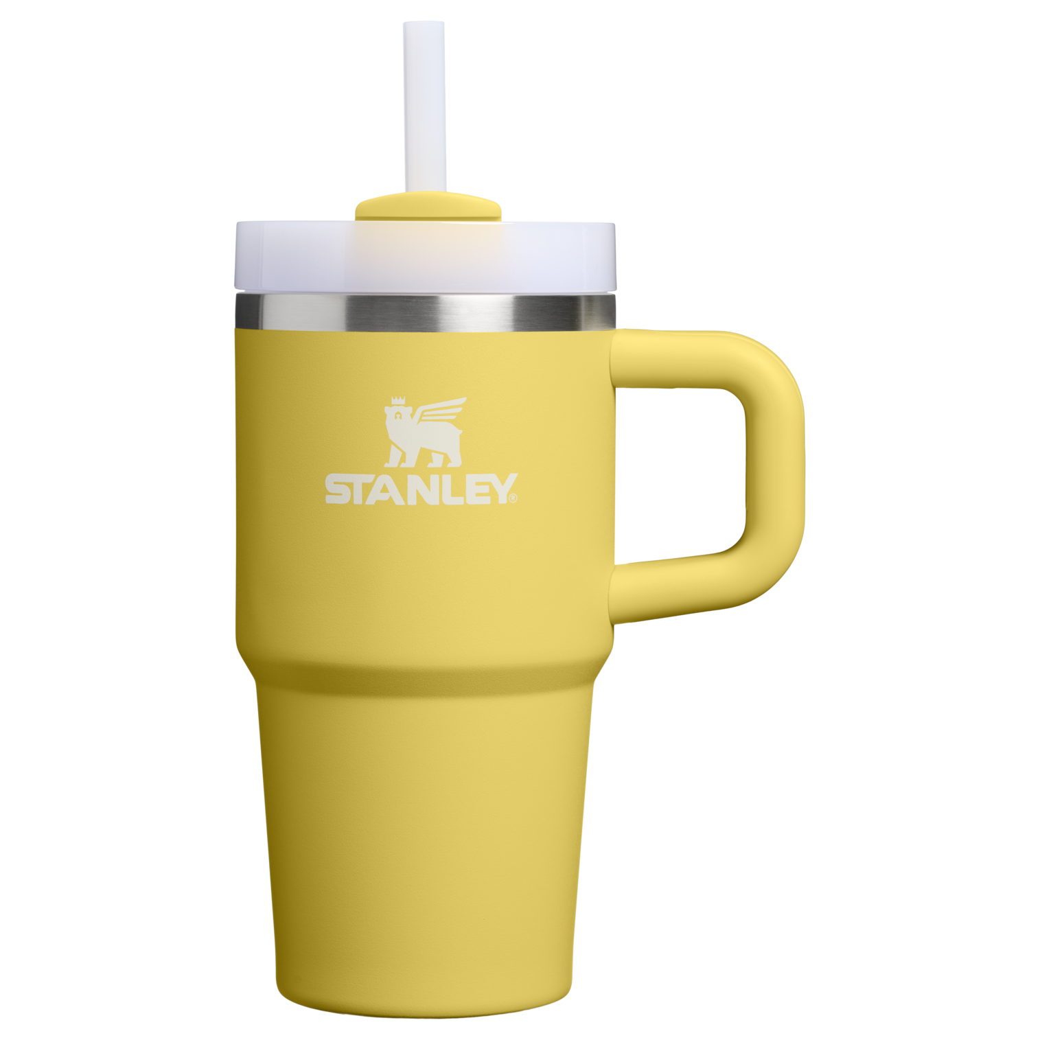 Splash-Resistant FlowState The Quencher H2.O Flowstate Tumbler | Stanley Create D274S - 40oz Large Capacity Car-Cup Friendly Quencher - Daffodil
