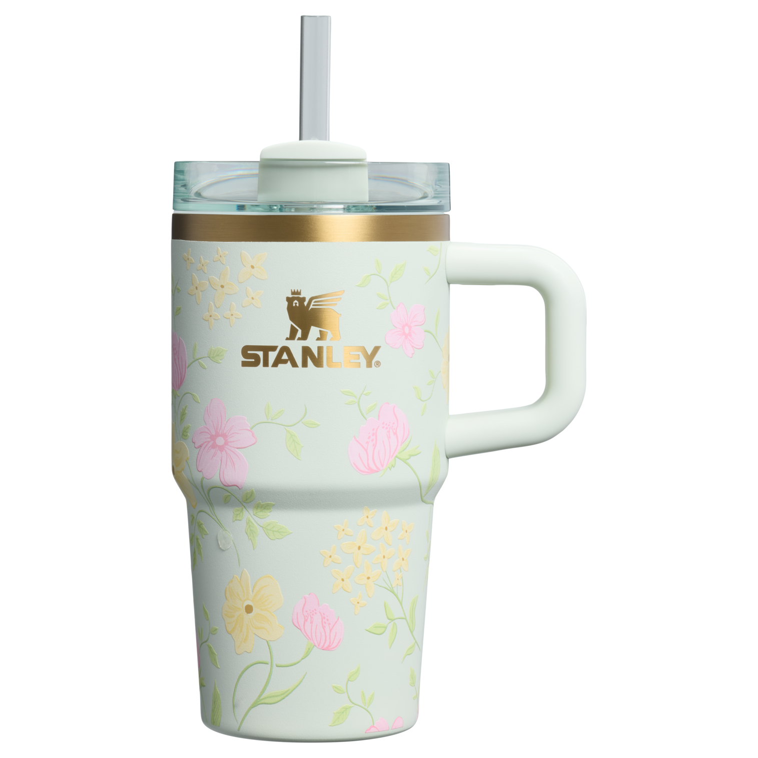 Splash-Resistant FlowState The Easter Quencher H2.0  Flowstate Tumbler D259S - Double-Wall Vacuum Insulated Travel Tumbler with Straw - Spring Blossoms
