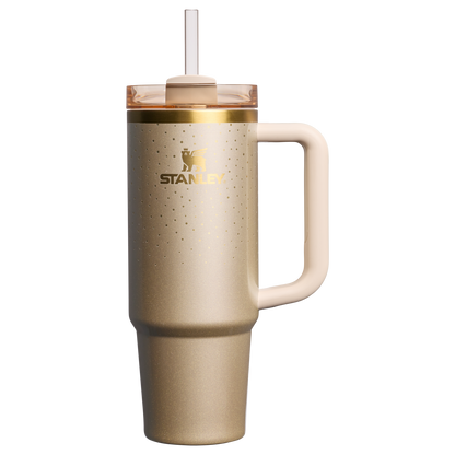 Splash-Resistant FlowState The Cheers & Cheer Quencher H2.0 Flowstate Tumbler D189S - 40oz Large Capacity Car-Cup Friendly Quencher - Prosecco Shimmer