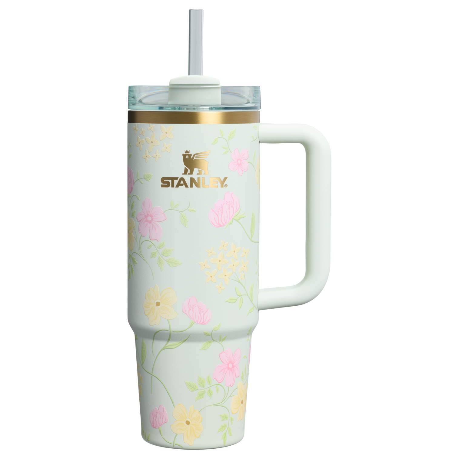 Car-Cup Friendly The Easter Quencher H2.0 Flowstate Tumbler D257F - 40oz Large Capacity Car-Cup Friendly Quencher - Spring Blossoms