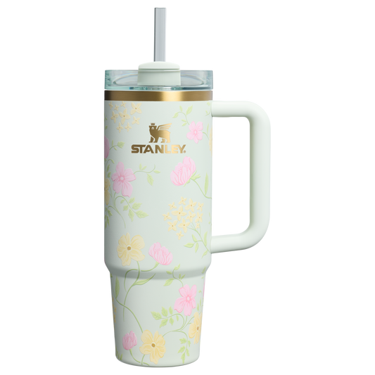 Car-Cup Friendly The Easter Quencher H2.0 Flowstate Tumbler D257F - 40oz Large Capacity Car-Cup Friendly Quencher - Spring Blossoms
