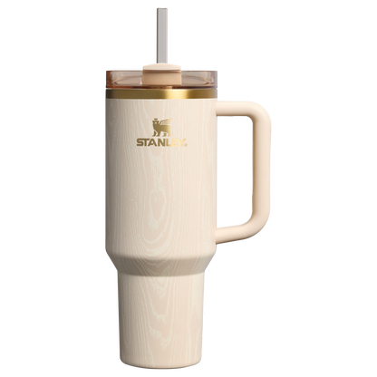 Double-Wall Vacuum The Cheers & Cheer Quencher H2.0 Flowstate Tumbler D188Q - Premium Stainless Steel Straw Cup for All-Day Hydration - Birch Woodgrain