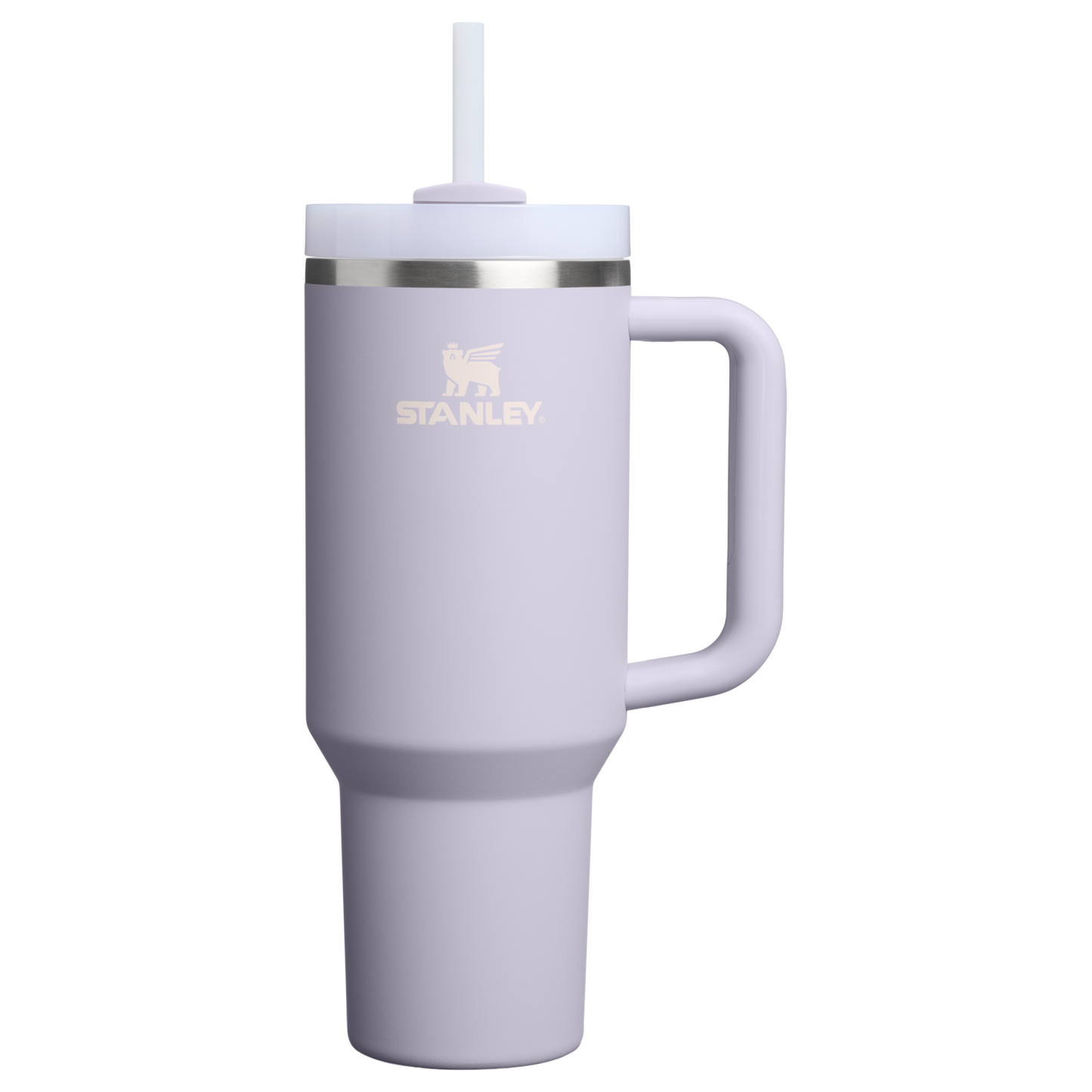 Splash-Resistant FlowState The Quencher H2.0 Flowstate Tumbler  | Stanley Create D332L - FlowState 3-Position Lid Insulated Travel Mug - Purple Dust