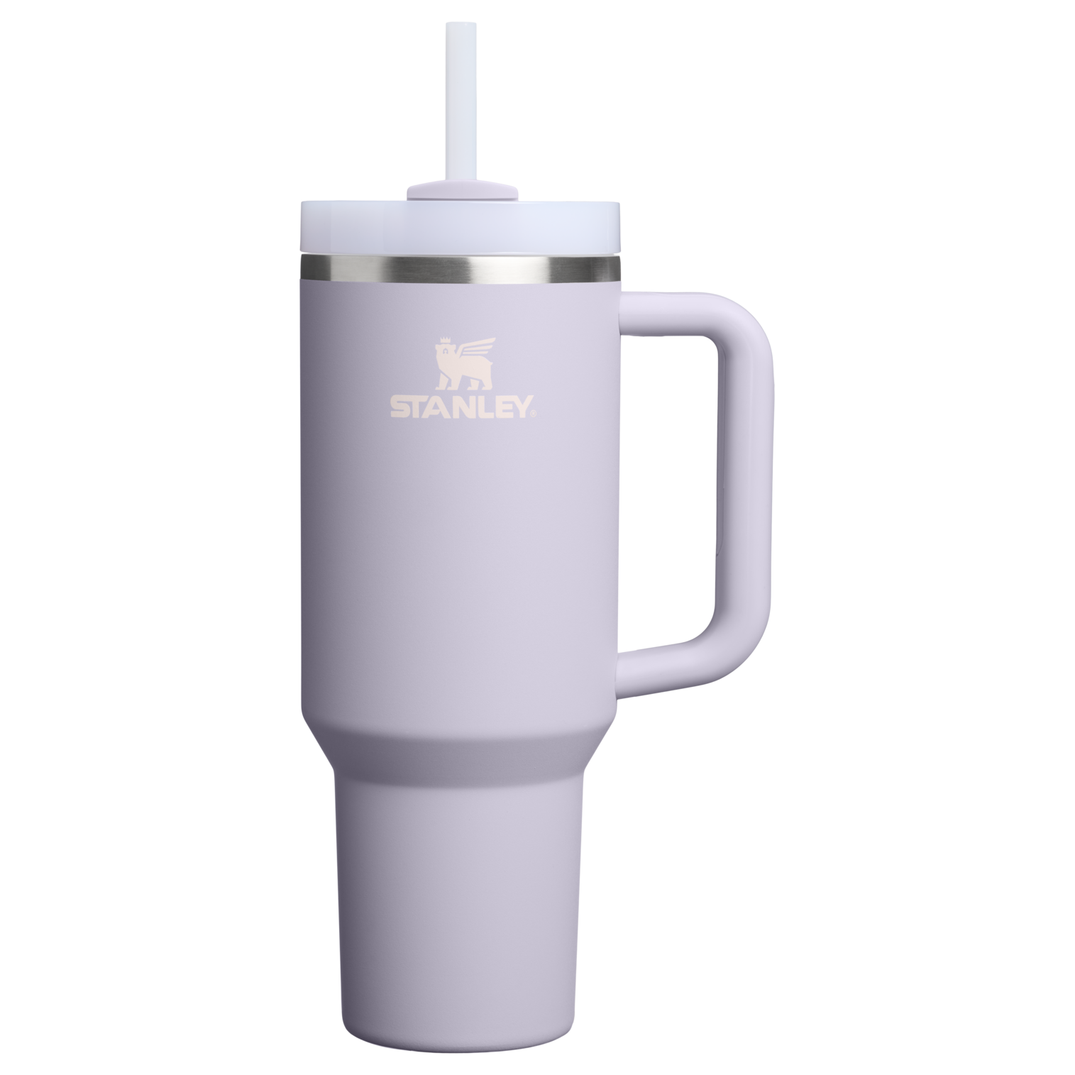 Splash-Resistant FlowState The Quencher H2.0 Flowstate Tumbler  | Stanley Create D332L - FlowState 3-Position Lid Insulated Travel Mug - Purple Dust