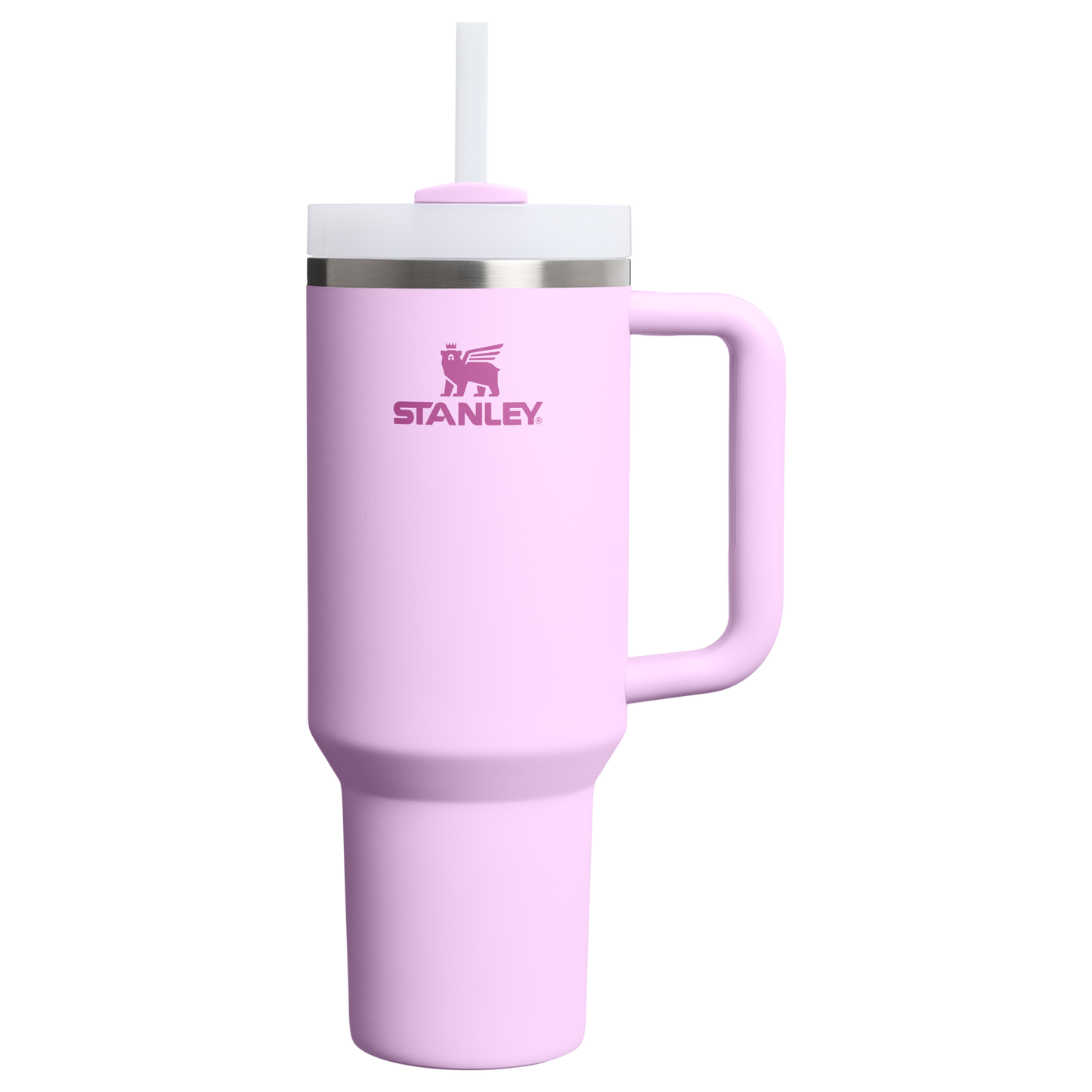 Splash-Resistant FlowState The Quencher H2.0 Flowstate Tumbler  | Stanley Create D332L - FlowState 3-Position Lid Insulated Travel Mug - Soft Orchid