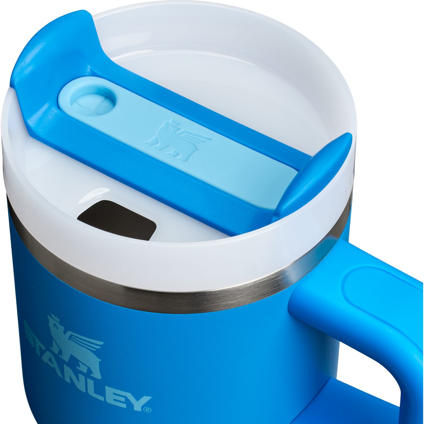 Insulated Travel The Quencher H2.O Flowstate Tumbler with Handle | Stanley Create D309N - Double-Wall Vacuum Insulated Travel Tumbler with Straw Detail