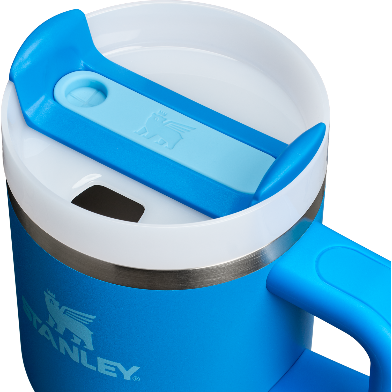 Insulated Travel The Quencher H2.O Flowstate Tumbler with Handle | Stanley Create D309N - Double-Wall Vacuum Insulated Travel Tumbler with Straw Detail