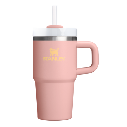 Splash-Resistant FlowState The Quencher H2.O Flowstate Tumbler | Stanley Create D274S - 40oz Large Capacity Car-Cup Friendly Quencher - Peach Rose