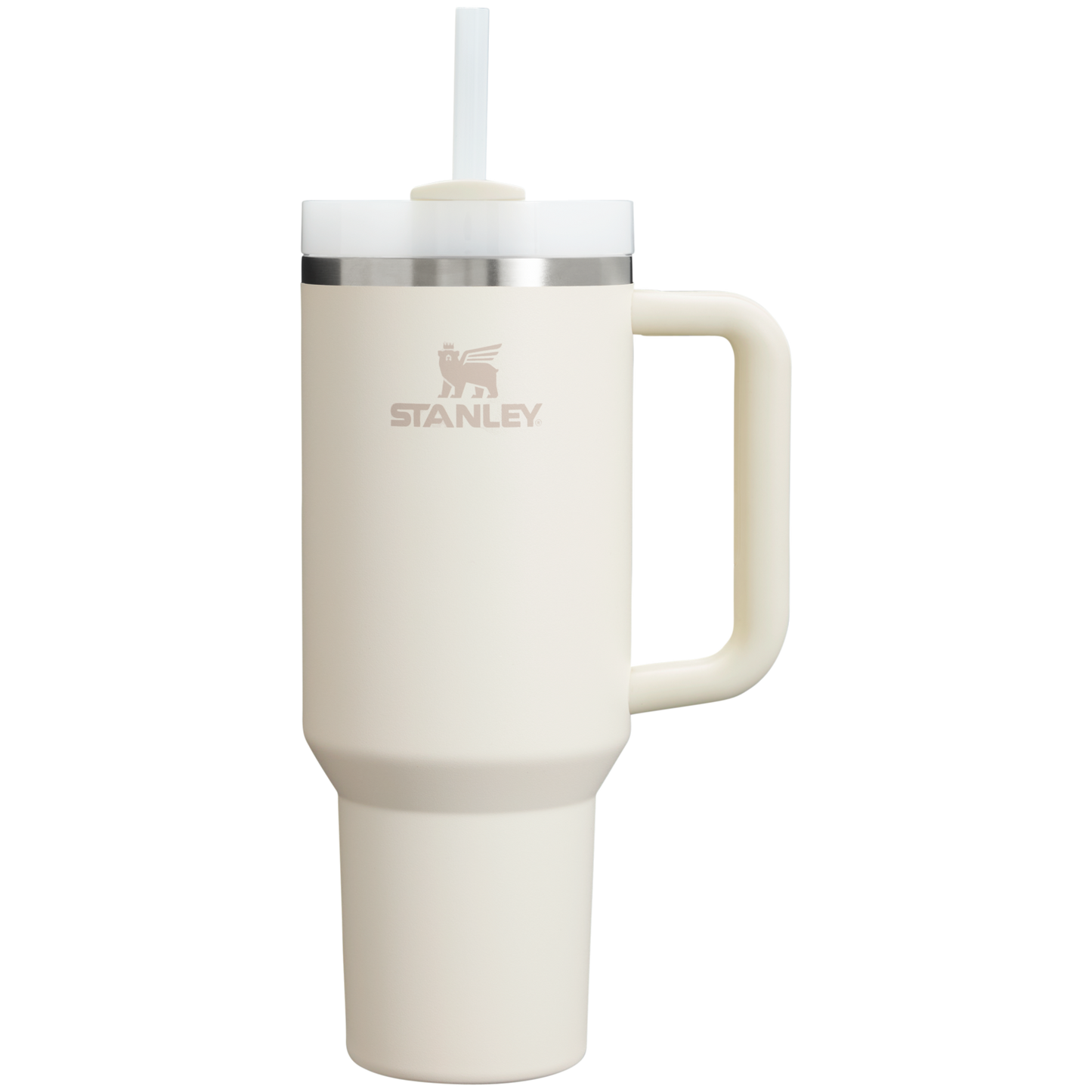 Splash-Resistant FlowState The Quencher H2.0 Flowstate Tumbler  | Stanley Create D332L - FlowState 3-Position Lid Insulated Travel Mug - Cream 2.0