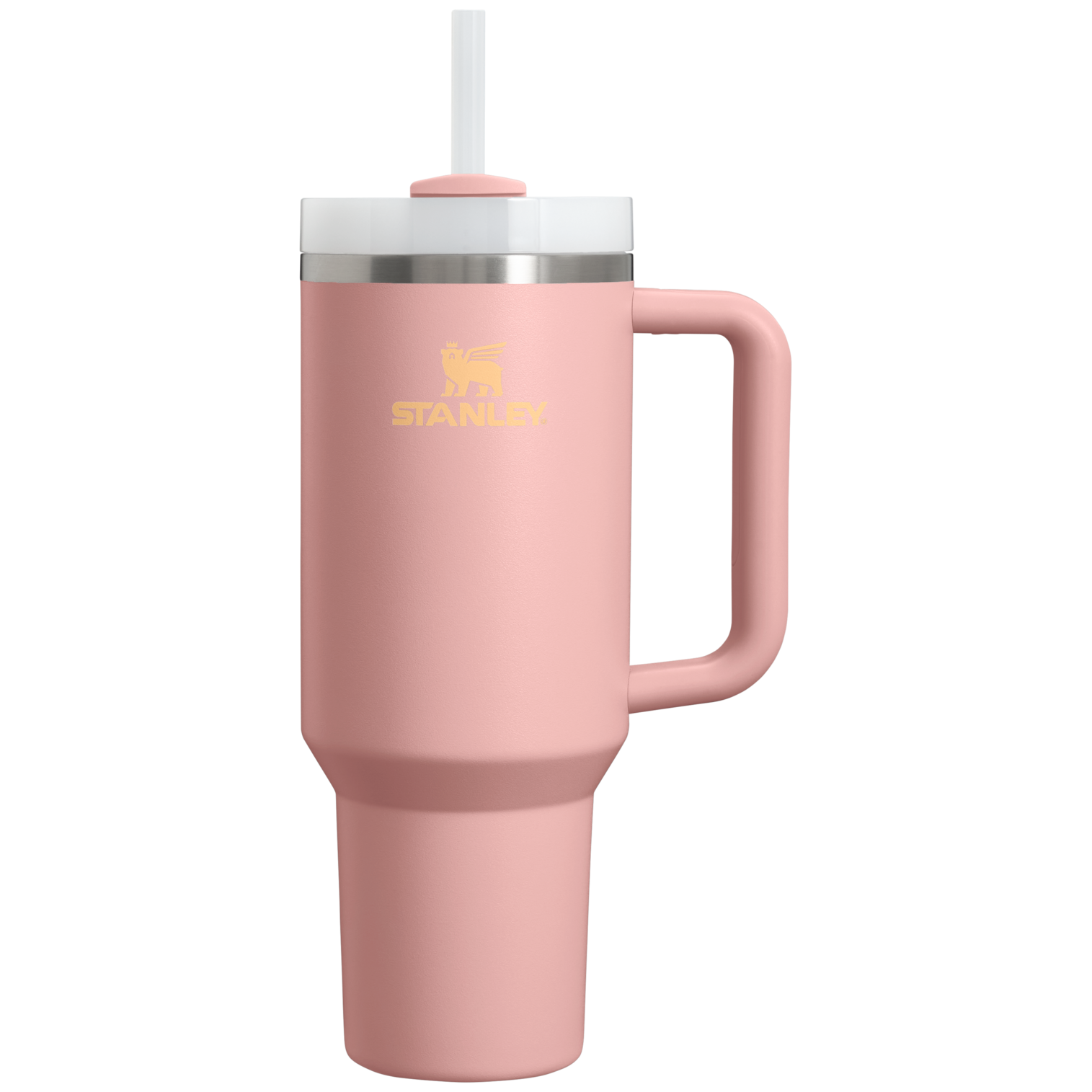 Splash-Resistant FlowState The Quencher H2.0 Flowstate Tumbler  | Stanley Create D332L - FlowState 3-Position Lid Insulated Travel Mug - Peach Rose