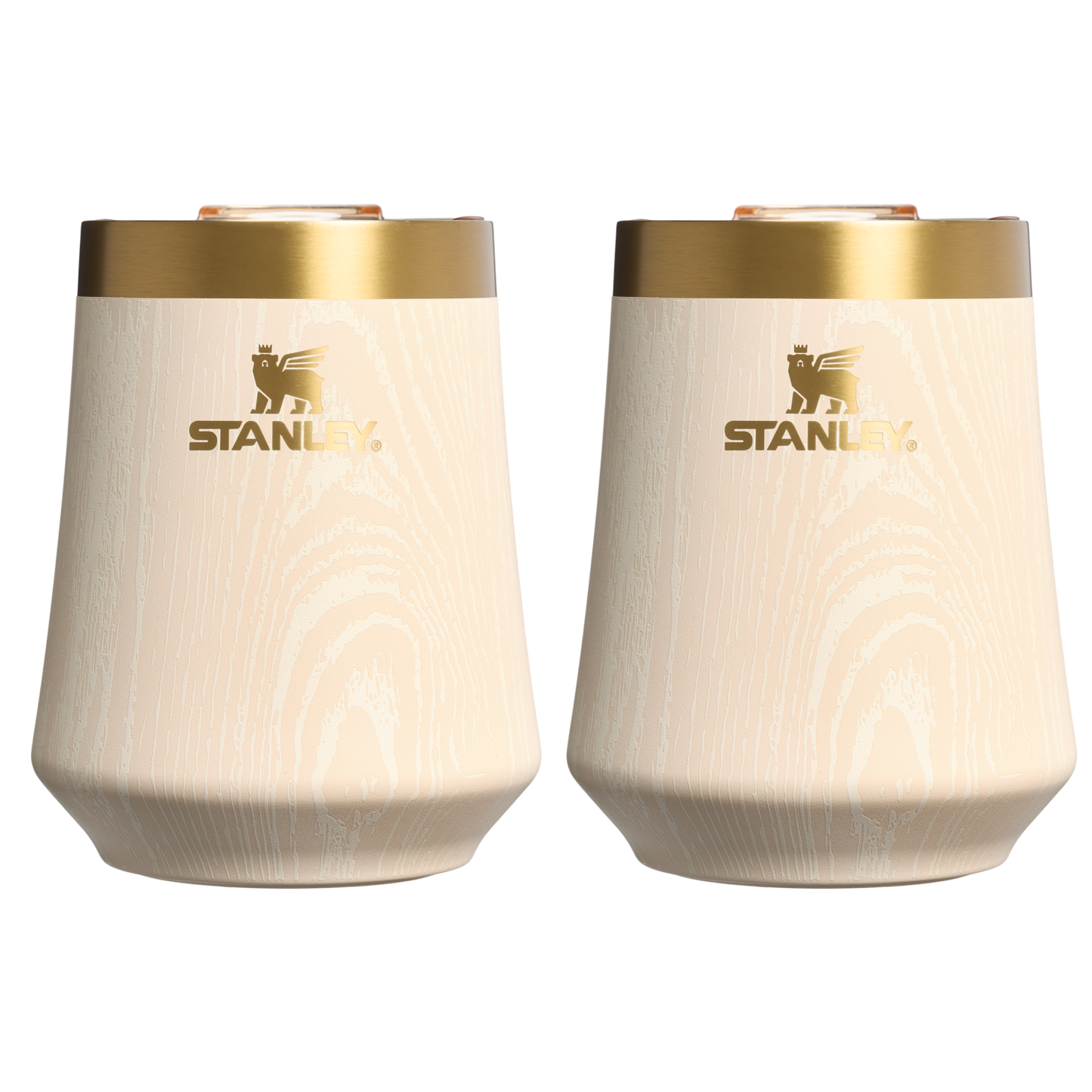 Vacuum Insulated Wine The Cheers & Cheer Reserve Wine Tumbler | 2-pack D190T - Reserve Collection Stainless Steel Whiskey Cup - Birch Woodgrain