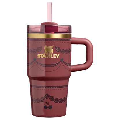 Double-Wall Vacuum The Valentine’s Day Quencher H2.0  Flowstate Tumbler D234X - Double-Wall Vacuum Insulated Travel Tumbler with Straw - Red Velvet Cake