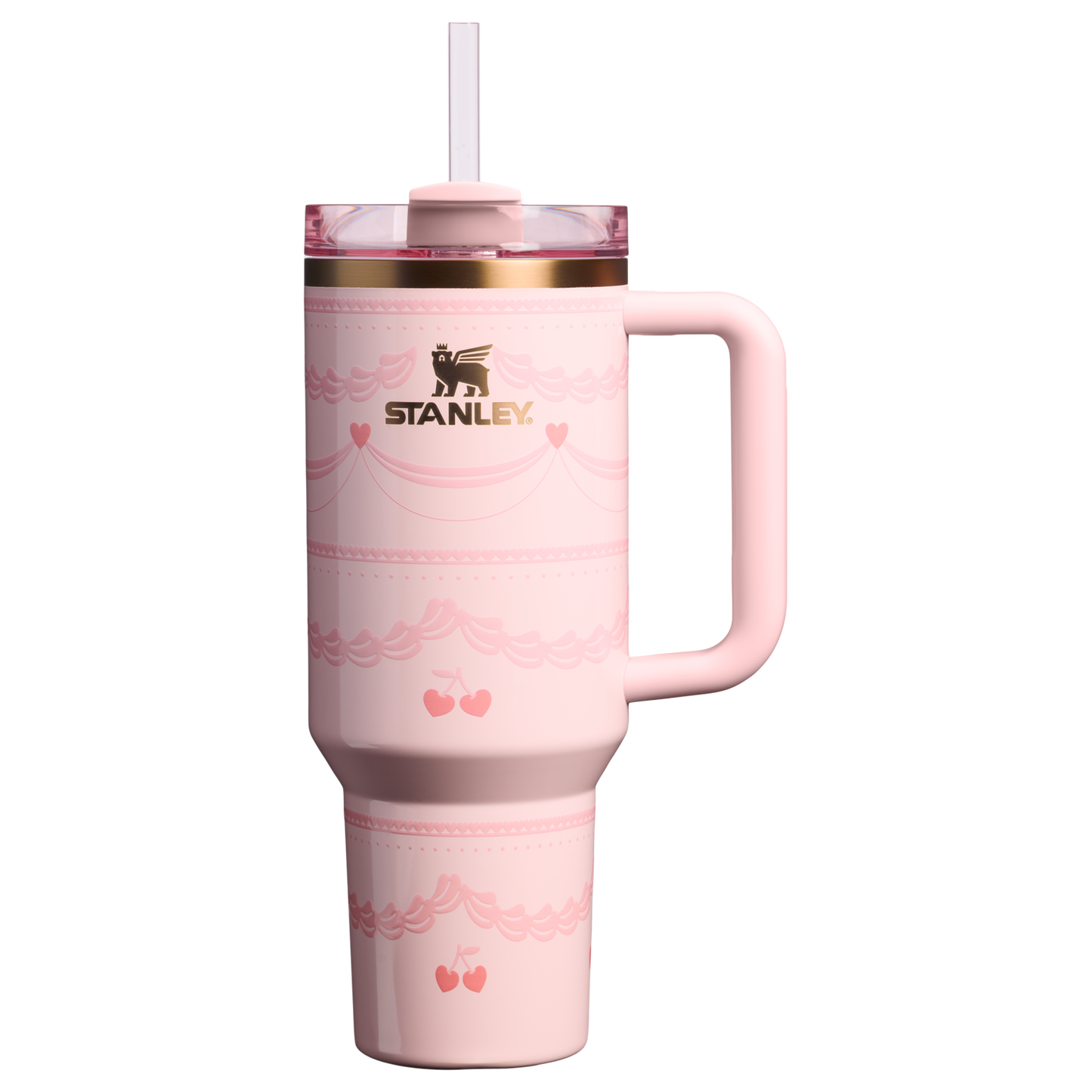 Car-Cup Friendly The Valentine’s Day Quencher H2.0 Flowstate Tumbler D231T - 40oz Large Capacity Car-Cup Friendly Quencher - Pink Velvet Cake