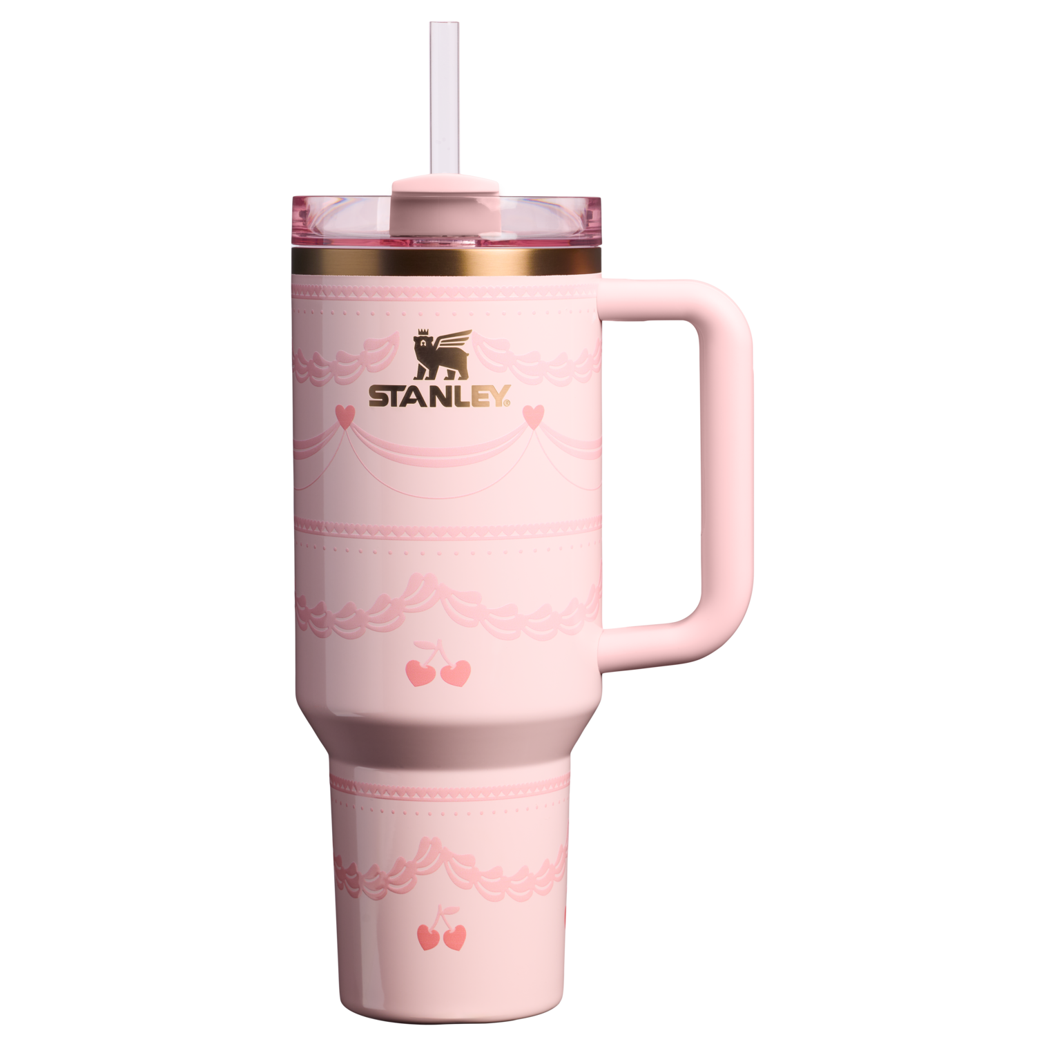 Car-Cup Friendly The Valentine’s Day Quencher H2.0 Flowstate Tumbler D231T - 40oz Large Capacity Car-Cup Friendly Quencher - Pink Velvet Cake