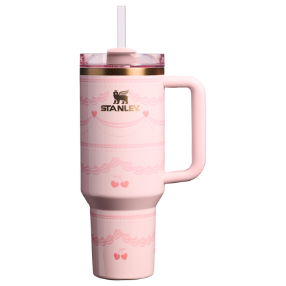 Car-Cup Friendly The Valentine’s Day Quencher H2.0 Flowstate Tumbler D231T - 40oz Large Capacity Car-Cup Friendly Quencher - Pink Velvet Cake
