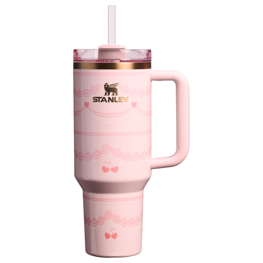 Car-Cup Friendly The Valentine’s Day Quencher H2.0 Flowstate Tumbler D231T - 40oz Large Capacity Car-Cup Friendly Quencher - Pink Velvet Cake
