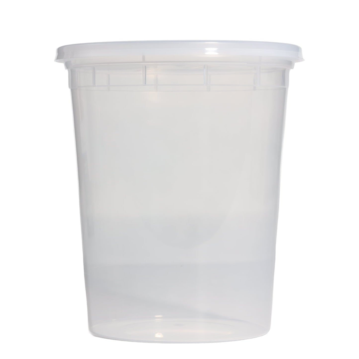 Playful Geometric 40 Piece 32oz Plastic Deli Container, Ideal Use for Meal Prep and Batch Cooking - Deliciously Soft Cupcake Sensory Glob Detail