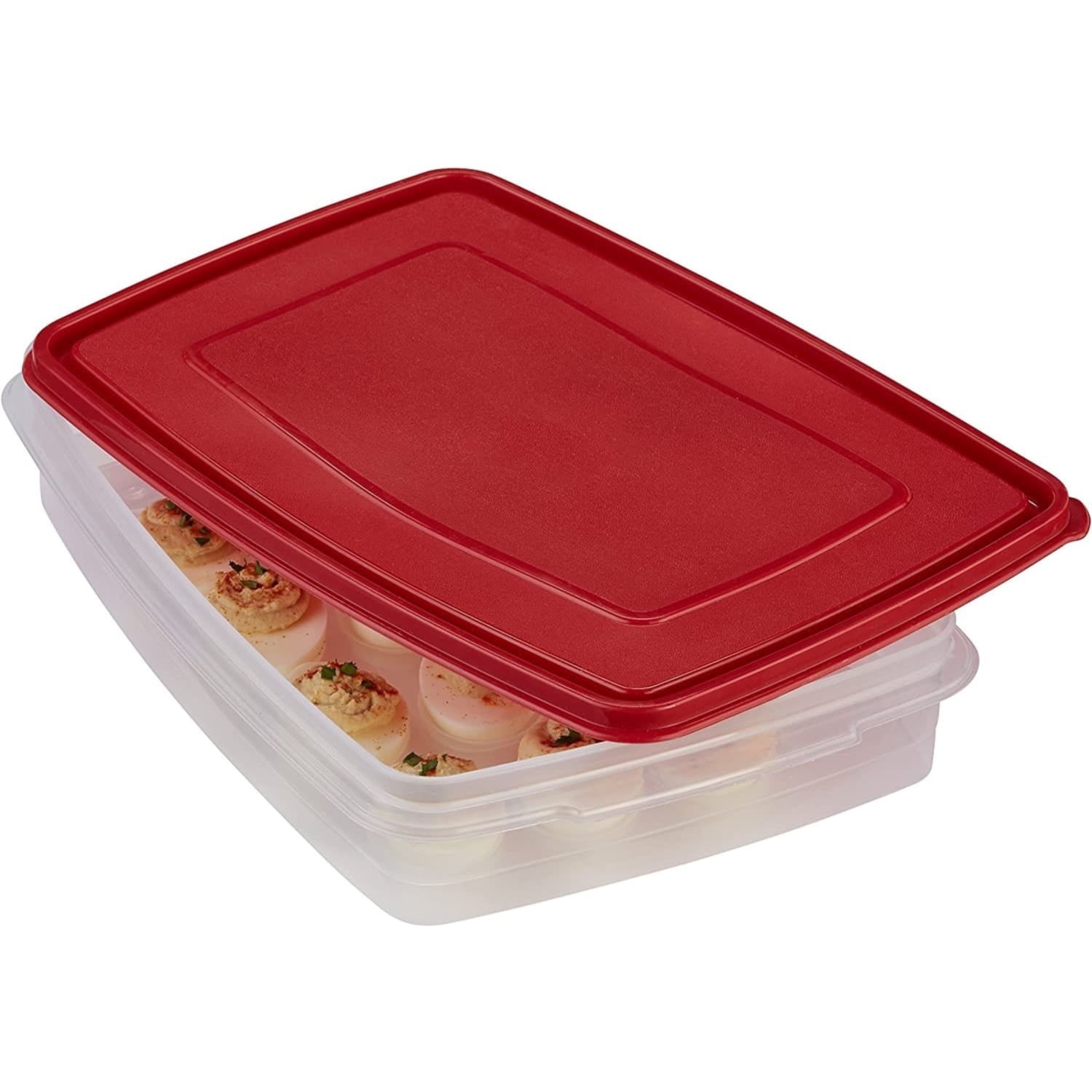 Playful Geometric Egg Keeper Food Storage Container, Clear/Red, 1 Count - Playful Star & Heart Shaped Geometric NeeDoh Detail