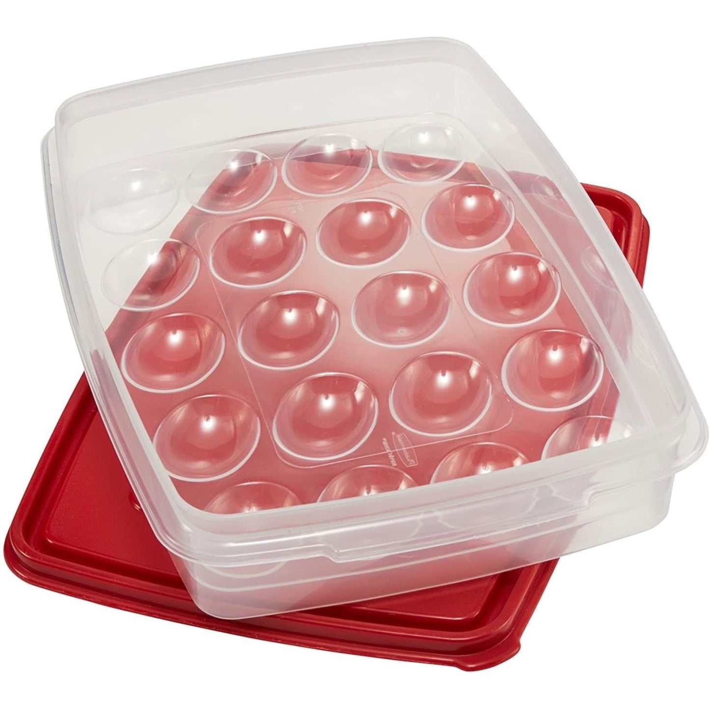 Playful Geometric Egg Keeper Food Storage Container, Clear/Red, 1 Count - Playful Star & Heart Shaped Geometric NeeDoh Detail