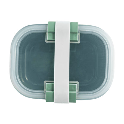 Playful Geometric Food Storage Snack Container, Plastic, Rectangle, Green, 19oz Capacity, Best Used for On-the-Go Snacks and Small Port... - Deliciously Soft Cupcake Sensory Glob Detail