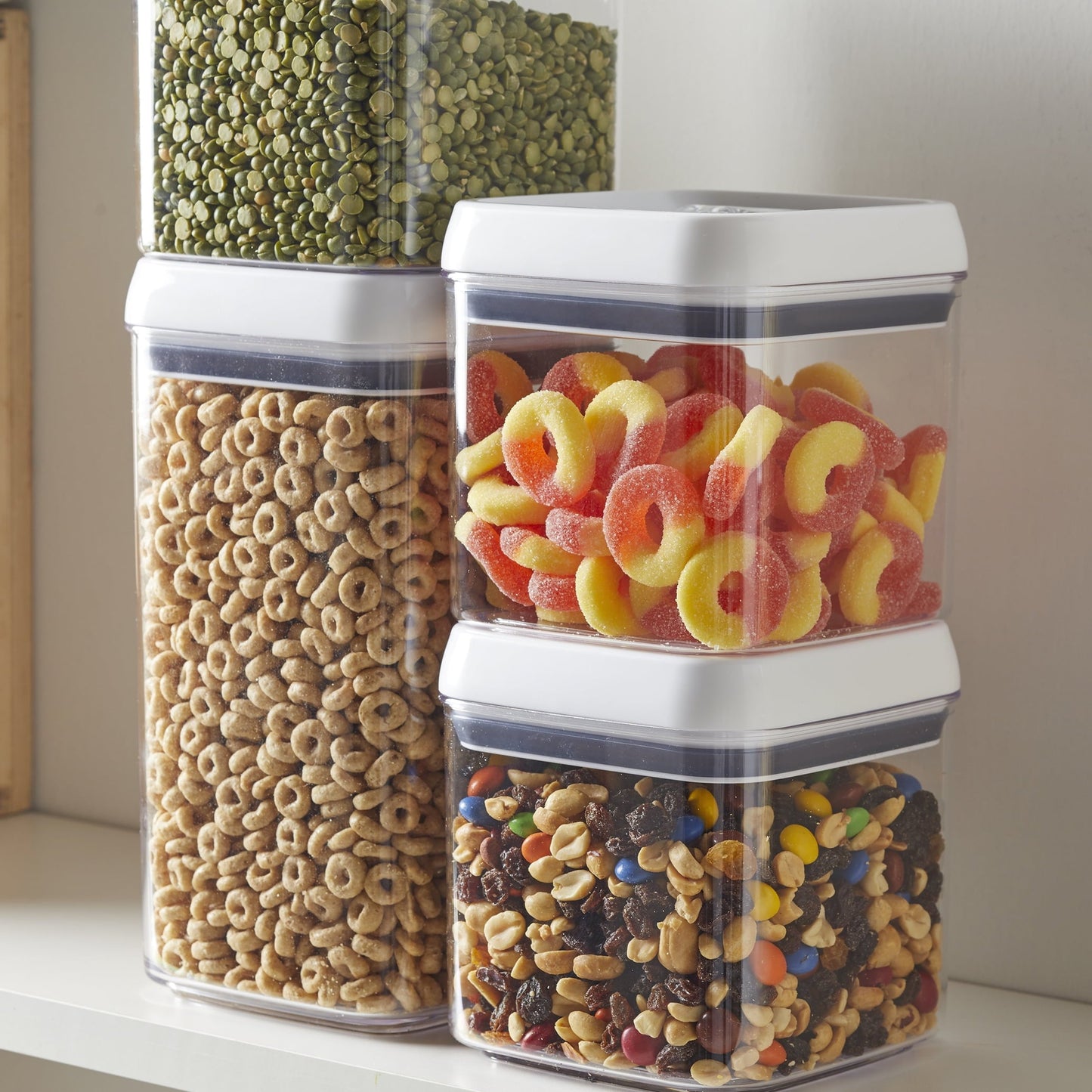 Deliciously Squishy (2 pack) Canister - 4.5 Cup Square Food Storage Container, Designed to Help with Pantry Organization and F - Deliciously Soft Cupcake Sensory Glob Detail