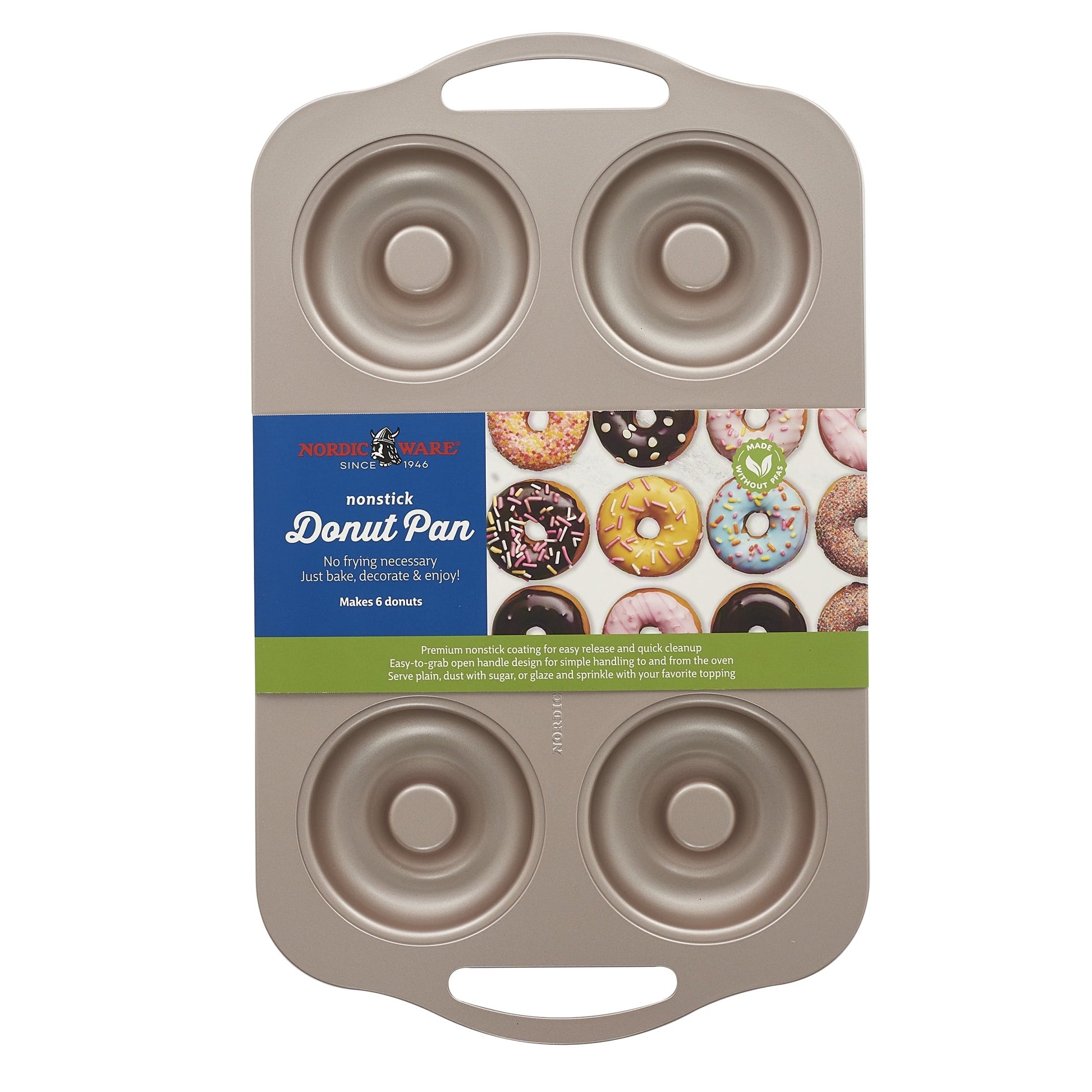 Premium Kitchen 6 Cavity Nonstick Steel Donut Pan - Premium Stainless Steel Garlic Presser & Peeler Detail