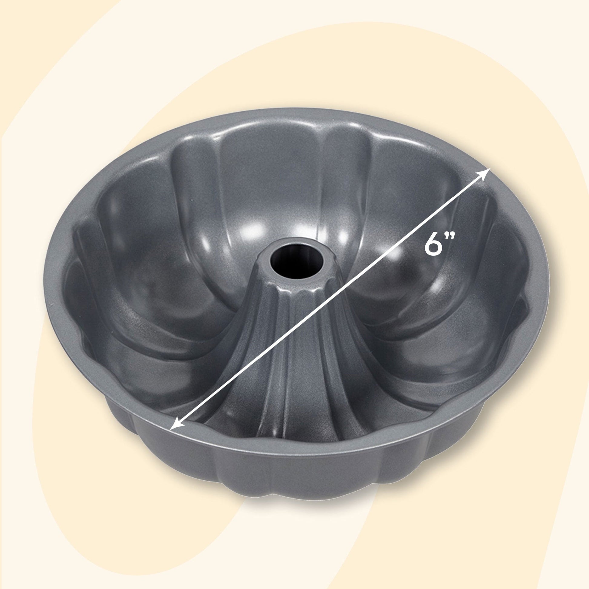 Multi-Functional Everyday Non-Stick Bundt Cake Pan 6" Fluted Tube Baking Pan, Packaging May Vary - Premium Stainless Steel Garlic Presser & Peeler Detail