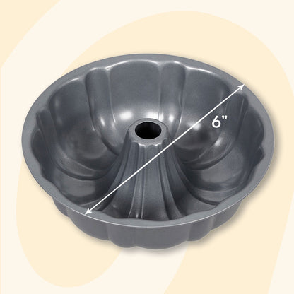Multi-Functional Everyday Non-Stick Bundt Cake Pan 6" Fluted Tube Baking Pan, Packaging May Vary - Premium Stainless Steel Garlic Presser & Peeler Detail