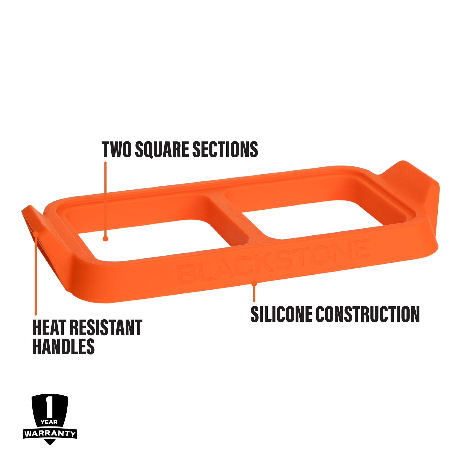 Professional Grade Silicone Egg Ring Tray Set with Heat-Resistant Handles, 2-Piece - Multi-Purpose Hand Tool for Daily Meal Prep Detail