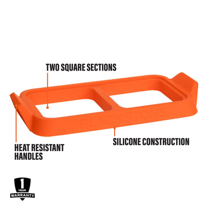 Professional Grade Silicone Egg Ring Tray Set with Heat-Resistant Handles, 2-Piece - Multi-Purpose Hand Tool for Daily Meal Prep Detail