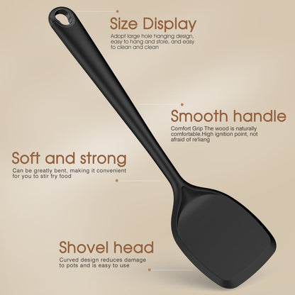 Ergonomic Cooking Silicone Kitchen Utensils Set, 600°F Heat Resistant Silicone Cooking Utensils, Spatula, Spoon, Whisk, Tongs, Kitchen ... - Premium Stainless Steel Cooking Utensil for Non-Stick Pots Detail