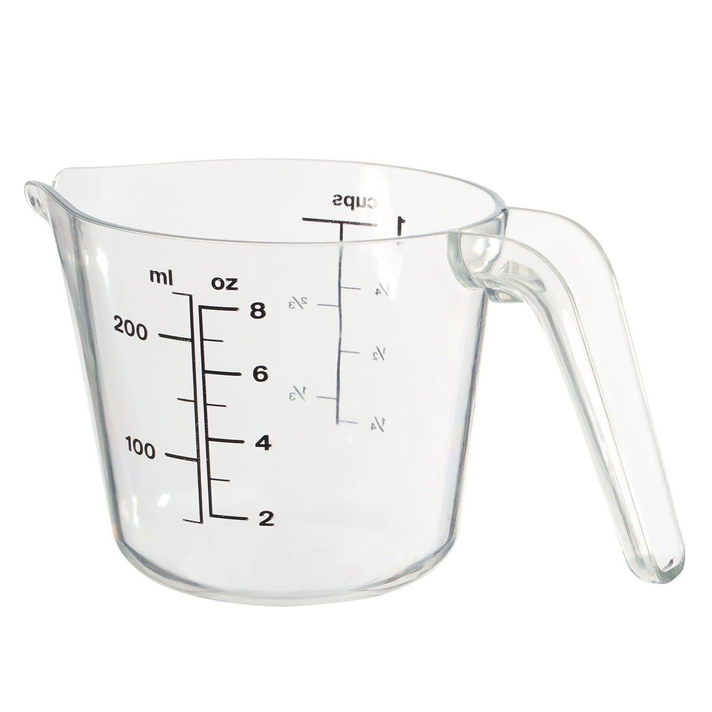 Time-Saving 1 Cup Large Spout Plastic Measuring Cup, Clear - Multi-Functional Manual Food Chopper & Slicer Detail