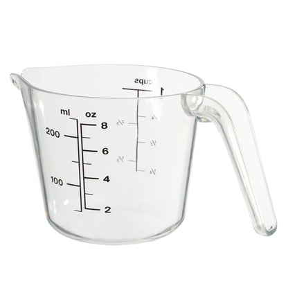 Time-Saving 1 Cup Large Spout Plastic Measuring Cup, Clear - Multi-Functional Manual Food Chopper & Slicer Detail