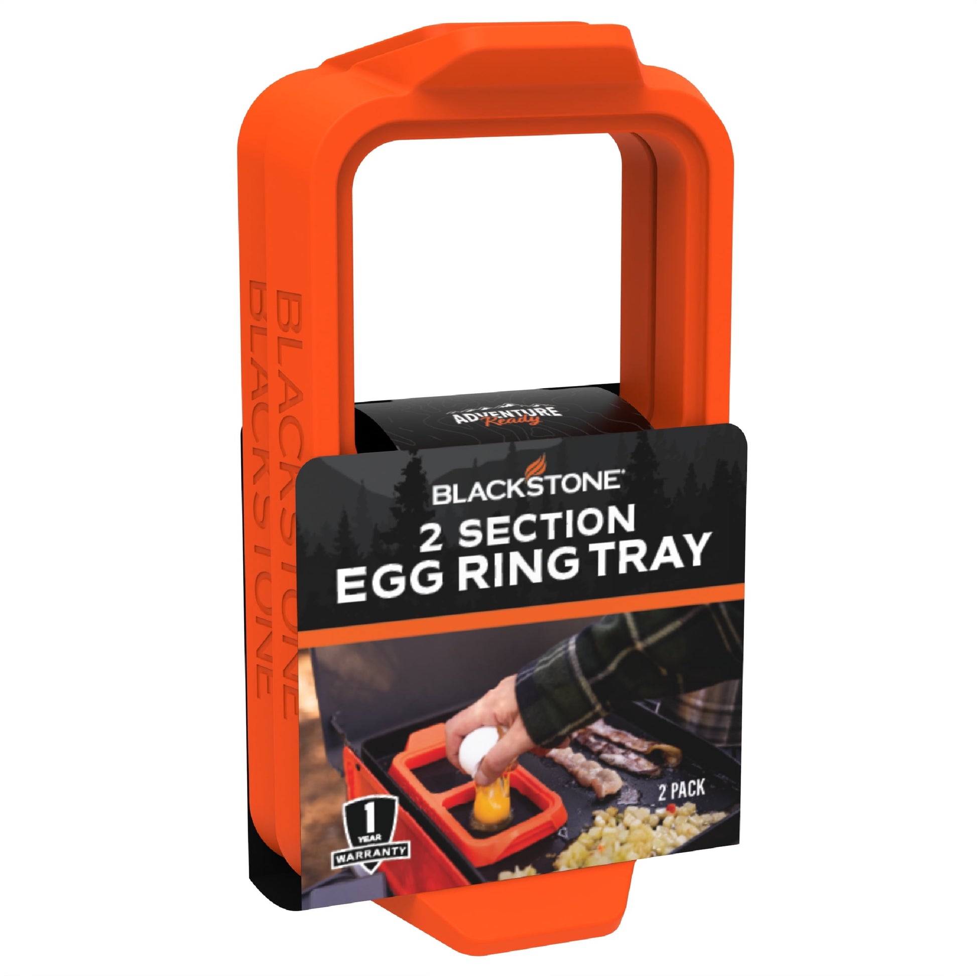 Professional Grade Silicone Egg Ring Tray Set with Heat-Resistant Handles, 2-Piece - Multi-Purpose Hand Tool for Daily Meal Prep Detail