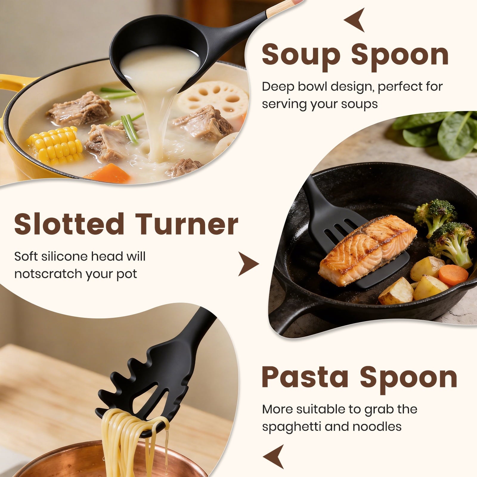 Chef-Quality Silicone Cooking Utensils Set with Holder, 44 PCS Kitchen Utensils Set, Silicone Kitchen Gadgets Spatulas Set for Non... - Heavy Duty Stainless Steel Kitchen Shears Detail